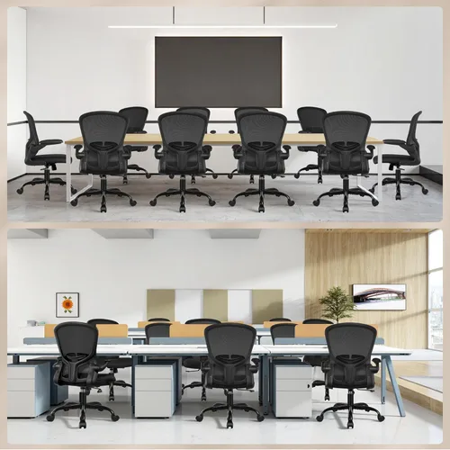 Miniatura 8 de FelixKing Sillas de escritorio de oficina, silla ergonómica de escritorio para PC con ruedas, soporte lumbar ajustable y altura, silla giratoria