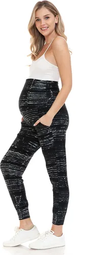 Miniatura 133 de Leggings Depot Pantalones de maternidad para mujer, sobre el vientre, pantalones deportivos casuales para descansar