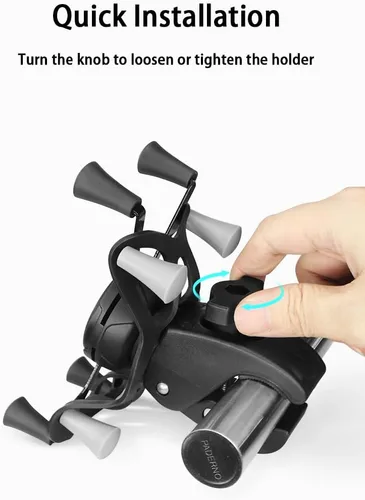 Miniatura 3 de Strg Soporte de teléfono con abrazadera para rieles de 0.7 a 1.35 pulgadas de diámetro, manillar universal y soporte de teléfono para carril
