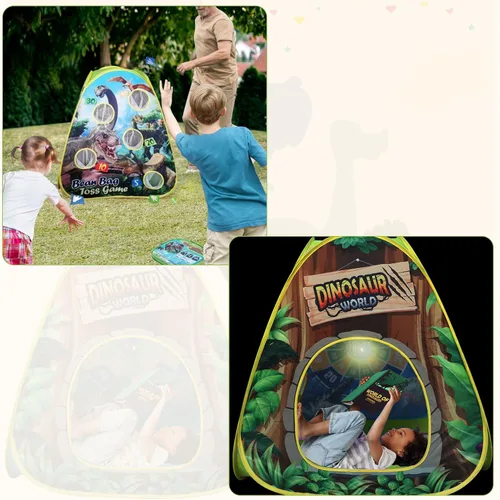 Miniatura 6 de Tienda de campaña de dinosaurio para niños en interior: tiendas de campaña para niños y niñas para interiores y exteriores - Tienda de dinosaurios 4