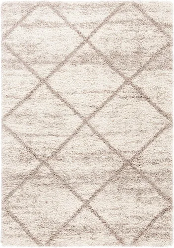 Miniatura 56 de SAFAVIEH - Alfombra de la colección Hudson Shag, diseño de enrejado moderno, no desprende pelusa y fácil de cuidar, 2 pulgadas de grosor, ideal