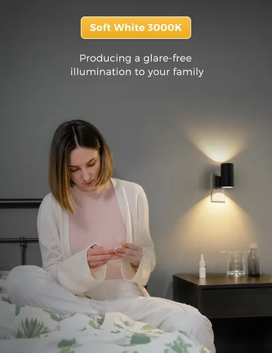 Miniatura 9 de L LOHAS LED Luz nocturna enchufable, paquete de 4, luces nocturnas regulables enchufables a la pared, luz nocturna con sensor de luz, blanco suave
