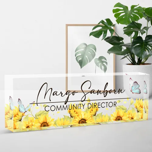 Miniatura 13 de Placa de nombre para escritorio, placa de nombre de escritorio personalizada, regalos para compañeros de trabajo, jefe, profesor, enfermera, regalos