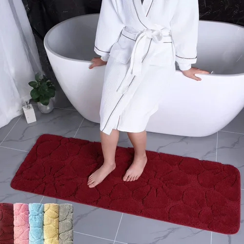 Miniatura 10 de M23 - Alfombra de baño de microfibra absorbente de agua súper suave, tapetes de baño para ducha, antideslizantes, lavables a máquina
