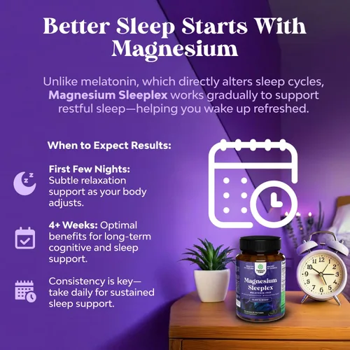 Miniatura 4 de Suplemento de Magnesio para Dormir de Alta Absorción - Soporte para el Descanso Magtein Magnesio L-Treonato y Apigenina Teanina para Dormir