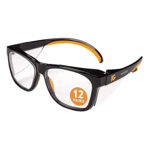 Miniatura 10 de KleenGuard™ V30 Maverick™ - Gafas de seguridad (49311), con revestimiento antivaho KleenVision™, lentes ahumadas, montura negra, gafas de sol unisex