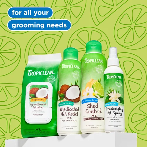 Miniatura 9 de TropiClean Deshedding - Acondicionador profesional para perros, reduce la caída y suaviza el pelaje, seguro para cachorros, aroma a manteca de lima