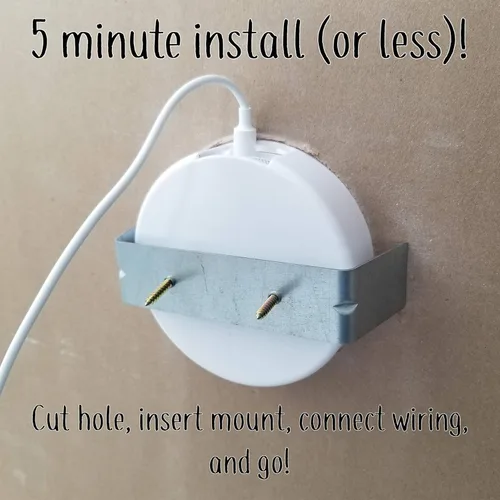Miniatura 3 de Mount Genie - Soporte empotrado para altavoz Bluetooth de pared o techo [modelo 2019] Incluye parrilla opcional. Diseño galardonado. Sonido