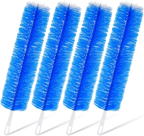 Miniatura 8 de Sliner 2 cepillos de limpieza de ventilador flexibles, limpiador de plumero reutilizable de telaraña, removedor de suciedad de cabeza de microfibra