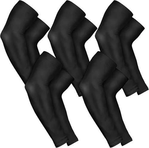 Miniatura 8 de AURUZA 5 pares de mangas de brazo para hombres y mujeres, protección solar UV, compresión tatuaje, cubierta para baloncesto, voleibol
