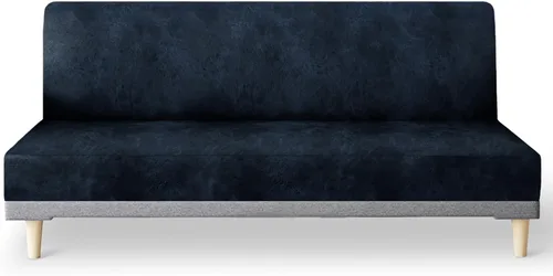 Miniatura 15 de molasofa - Funda elástica para futón de aspecto de cuero, cubierta para sofá sin brazos, protector de muebles con parte inferior elástica, funda