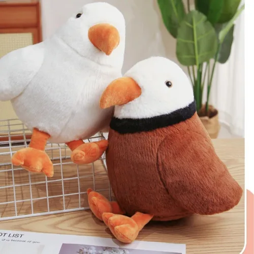Miniatura 5 de Peluche grande de águila calva – Animal de peluche de águila de 11.8 pulgadas – Juguete de almohada de felpa y blando – Lindo juguete de peluche