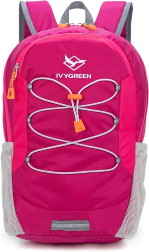 IVYGREEN Mochila pequeña para niños para senderismo para niños o niñas, pequeña mochila de día para acampar o viajar, Rosa, Pequeño, Mochilas Daypack