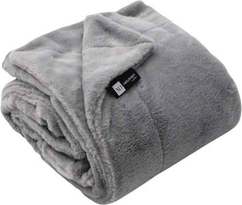 Miniatura 13 de Minky Designs Arctic Lynx Minky Blanket – Manta ultrasuave de piel sintética para sofá, cama y hogar – Esponjosa, cálida y lujosa – Colección Posh