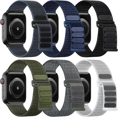 Miniatura 14 de WJK Correas elásticas de nailon compatibles con correas de Apple Watch de 1.496 in 1.575 in 1.614 in 1.654 in 1.732 in 1.772 in 1.811 in 1.929 in