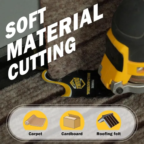 Miniatura 5 de Cuchilla de gancho para multiherramienta oscilante, 5 piezas de hojas de sierra para multiherramienta para cortar materiales blandos, tejas