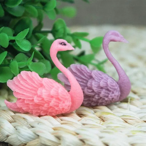 Miniatura 4 de Paquete de 2 moldes de silicona para fondant de cisne, chocolate, caramelo, azúcar, manualidades, goma de mascar, herramientas de decoración