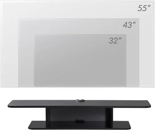 Miniatura 6 de FITUEYES Soporte de TV montado en la pared, soporte de consola multimedia: estante de almacenamiento de TV de 41.3 pulgadas, estante
