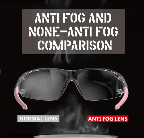 Miniatura 7 de HTS HUNTERSKY ANSI Z87.1 Gafas de seguridad antivaho envolventes transparentes, gafas de laboratorio para pickleball y química con resistencia a