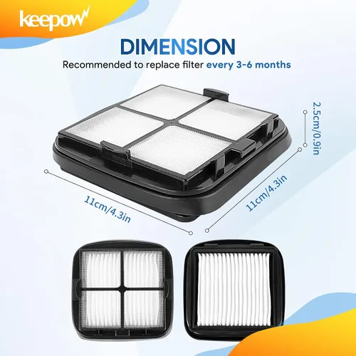 Miniatura 5 de KEEPOW Filtro de borrador de pelo de mascotas 97D5, paquete de 2 – Compatible con el borrador de pelo de mascotas Bissell con cable para aspiradora