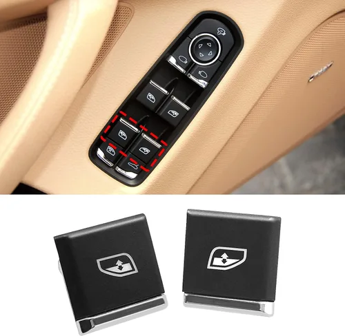 Miniatura 9 de Jaronx 2 botones de interruptor de ventana lateral del conductor compatibles con Porsche Cayenne 2011-2018, para Panamera 2011-2016, para Macan