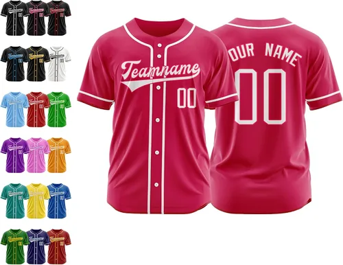 Miniatura 17 de Camiseta de béisbol personalizada, nombre de béisbol personalizado, logotipo de número, camiseta de béisbol personalizada para hombres, mujeres