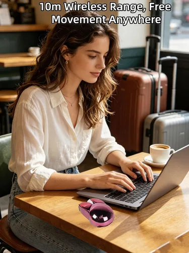 Miniatura 5 de Ratón inalámbrico Bluetooth con forma de conejo, pequeño, silencioso, USB, óptico, silencioso, divertido, para PC, laptop, computadora de Rojo