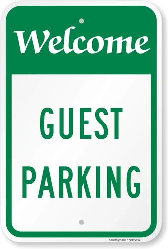 SmartSign Letrero "Welcome - Guest Parking" | Aluminio de 12 x 18 pulgadas