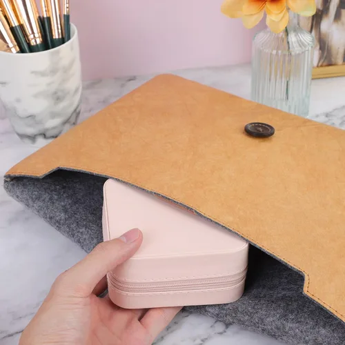 Miniatura 6 de FUNARTY Joyero de viaje con espejo para mujeres y niñas, estuche organizador de joyas, estuche organizador de cumpleaños, regalos de Navidad