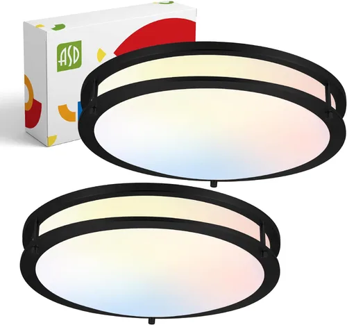 Miniatura 44 de ASD Lámpara LED de techo de montaje empotrado de 18 pulgadas, interruptor de 28 W, 100-277 V, 2750 lúmenes, 3000 K/4000 K/5000 K, regulable, Níquel