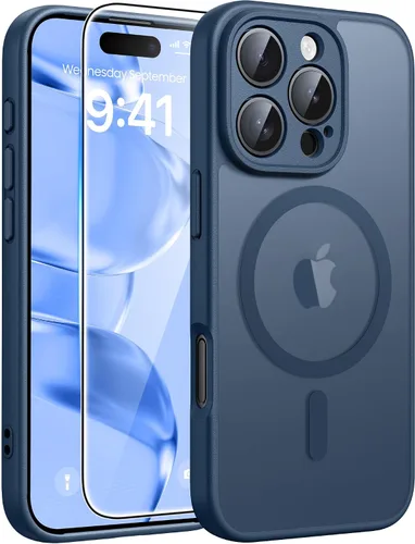 Miniatura 21 de FNTCASE - Funda para iPhone 16 Pro: magnética, mate, translúcida, de grado militar, protectora contra caídas, resistente, fina, duradera y a prueba