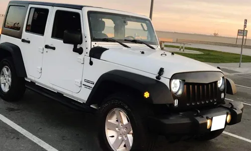 Miniatura 4 de iJDMTOY - Kit de luces LED frontales para guardabarros con lente transparente y ámbar, focos laterales completos, compatible con Jeep 2007-2017