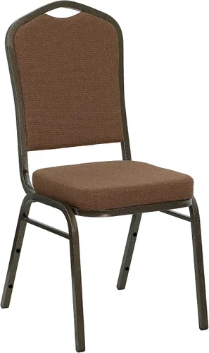 Miniatura 20 de Flash Furniture HERCULES Series - Silla apilable para banquetes con respaldo de corona en tela negra con estampado, marco de vena plateada Tela