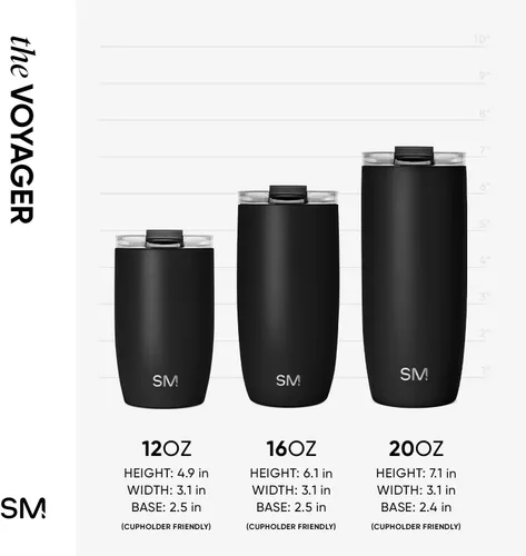 Miniatura 7 de Simple Modern Taza de Café de Viaje Tumbler con Tapa Abatible Reutilizable Aislada de Acero Inoxidable Cold Brew Taza de Café Helado Termo