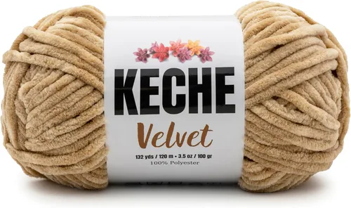 Miniatura 61 de Keche Hilo de terciopelo para ganchillo, manta de felpilla suave, voluminosa, hilo amigurumi, 3.53 oz (132 yardas), color azul bebé