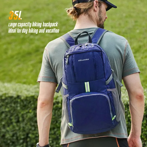 Miniatura 6 de Mochila ligera y plegable de 35L impermeable, duradera, mochila de viaje para senderismo