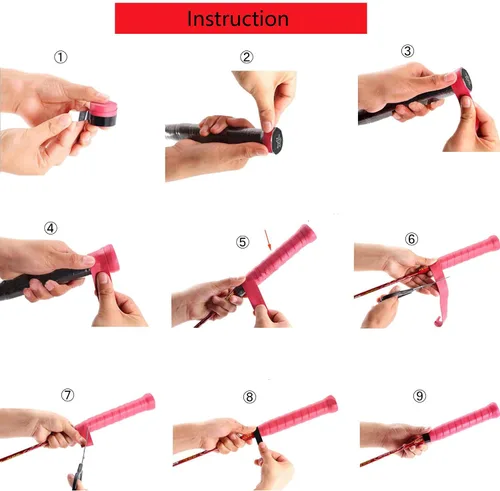 Miniatura 7 de Cinta de agarre para raqueta de tenis, paquete de 6, agarre de tenis de sensación seca, absorbente y mejorado, mejor para sudar las manos Seco