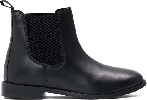 Miniatura 3 de RESISTANCE Botas Chelsea negras para mujer, piel auténtica, Negro