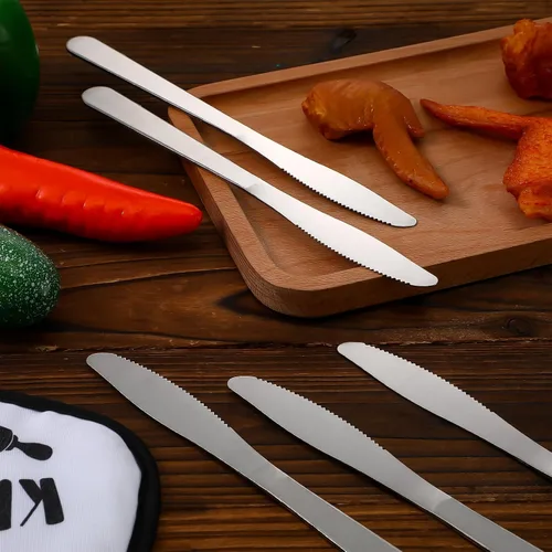 Miniatura 6 de Gisafai 150 cuchillos de cena de acero inoxidable de 8.3 pulgadas, cuchillos separadores de cubiertos, cuchillo de mantequilla duradero para mesa