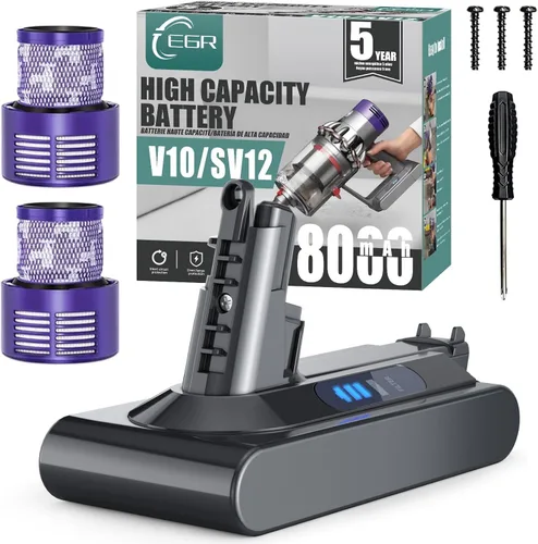 Miniatura 11 de EGR Repuesto de batería premium de 6200 mAh V6 compatible con Dyson V6 Animal V6 Absolute V6 Motorhead V6 Fluffy SV03 SV04 SV05 SV06 SV07 SV09 DC58