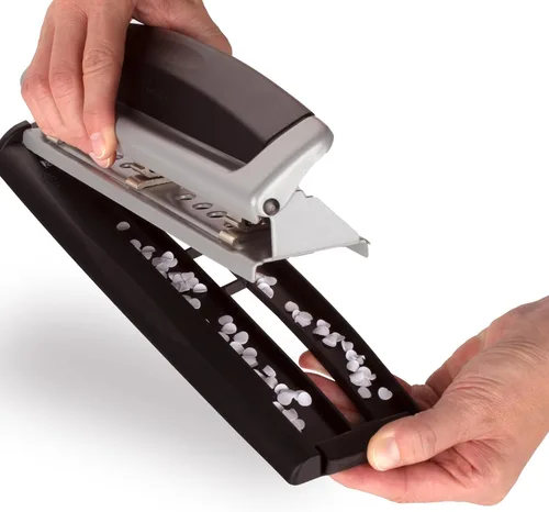 Miniatura 4 de Swingline Perforadora de 3 agujeros, capacidad de 10 hojas, perforadora de tres agujeros, 3 anillos, perforadora de papel ajustable de 2 a 3