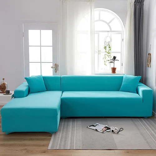 Miniatura 21 de Konsilsa Funda elástica para sofá en forma de L, funda completa para sofá de 1/2/3/4 plazas, protector de muebles suave, antideslizante, lavable a
