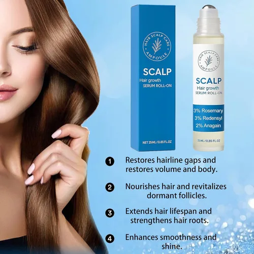 Miniatura 2 de Rollo de suero de crecimiento del cabello, rollo de romero para el crecimiento del cabello, suero avanzado para el crecimiento del cabello, cabello