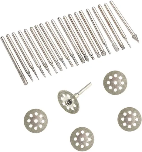 Miniatura 2 de Juego de rebabas de diamante para herramienta rotativa, molienda, tallado, broca, piedra, azulejo, vidrio, joyería lapidaria, amoladora, cortador