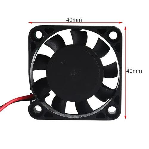Miniatura 8 de Ventilador de impresora 3D de 4 piezas, 12 V, 1.575 in, 12 voltios, 0.08 A, CC, mini refrigeración silenciosa, 1.575 x 1.575 x 0.394 in, con cable