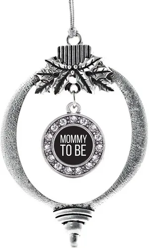Miniatura 21 de Inspired Silver - Twin One - Adorno festivo de Navidad de plata - Adorno festivo de árbol de Navidad con dije de círculo y circonita cúbica