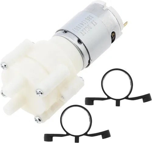 Miniatura 8 de Mini bomba de agua DC 24V diafragma bomba autocebante para acuarios tanque de peces/máquina de té, bombas de agua R385 con soporte de PVC (24V)