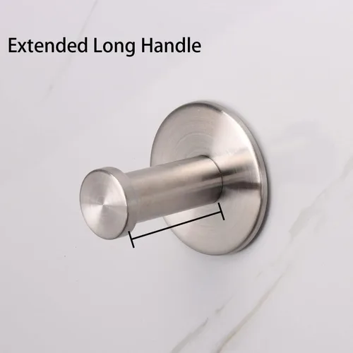 Miniatura 7 de Ganchos para Toallas de Baño, Paquete de 6 Ganchos Autoadhesivos para Abrigos, Gancho Resistente para Bata Sin Perforación, SUS 304 Acero Inoxidable