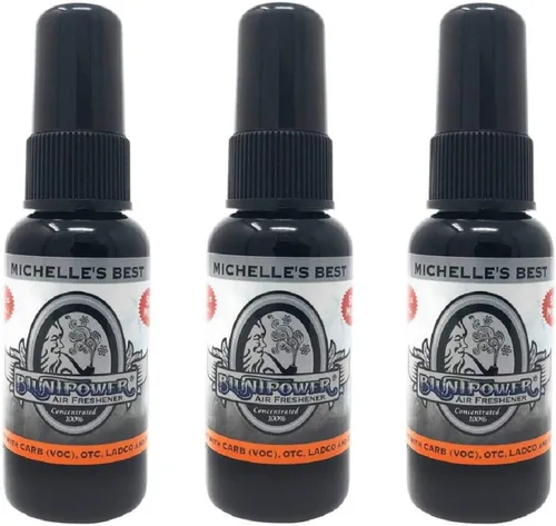 BluntPower (Michelle's Best, 3 unidades) Ambientador concentrado – Ambientador a base de aceite premium en aerosol para el hogar y el coche – Spray