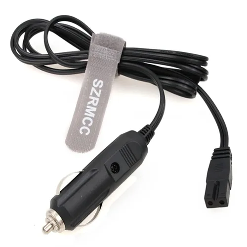 SZRMCC Cable de encendedor de cigarrillos de 12 V CC, enchufe de cable de 2 pines, caja fría, mini cable de extensión de repuesto para nevera de